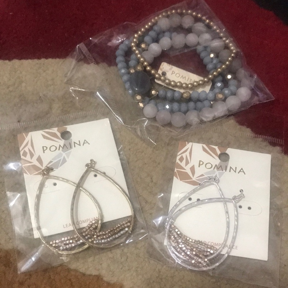 Pomina bracelet and earring bundle